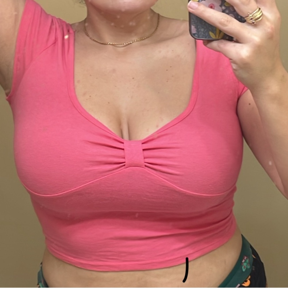 Pink crop‎ top size L